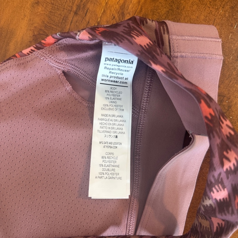 Patagonia Women's Switchback Sports Bra - Purple and Red - Picture 3 of 4